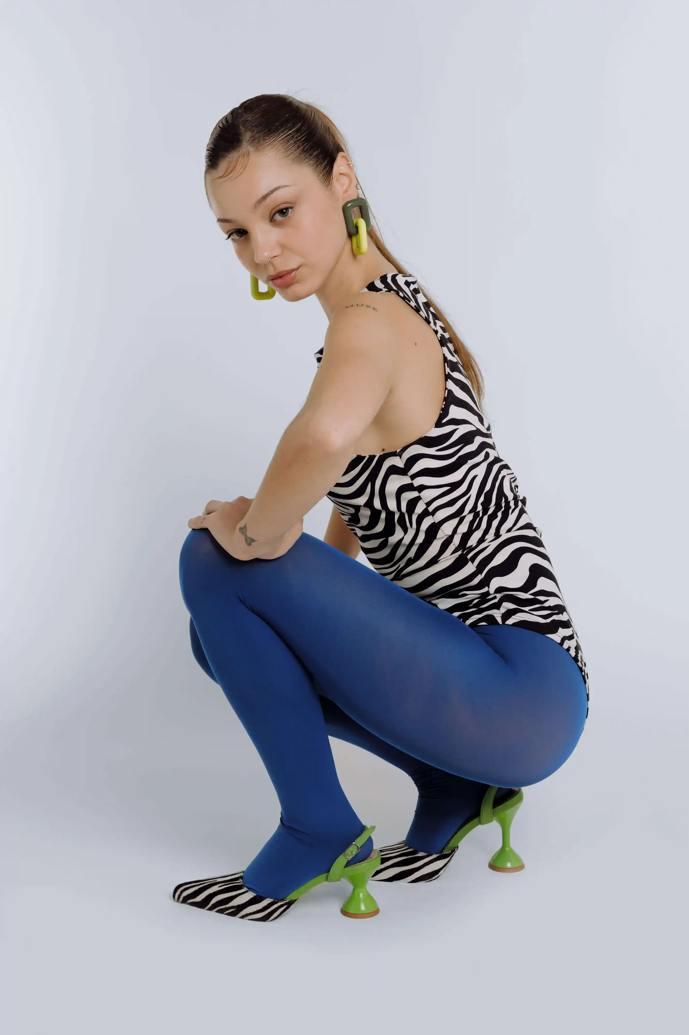LOBO convertible heels styled in a campaign setting
